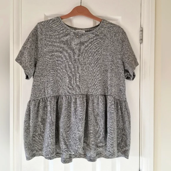 Grey peplum top plus size size 20 - Picture 1 of 2